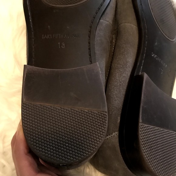 Donatello Perforated-Suede Mocassin Loafers Saks Fifth Avenue 13M